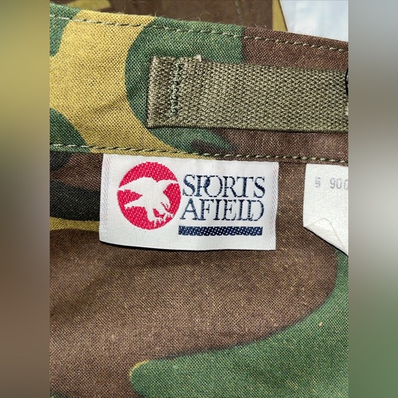 Green Tan Black CAMO Pants ARMY Camouflage Adjustable Waist USA Cotton Mens MED - Picture 10 of 15